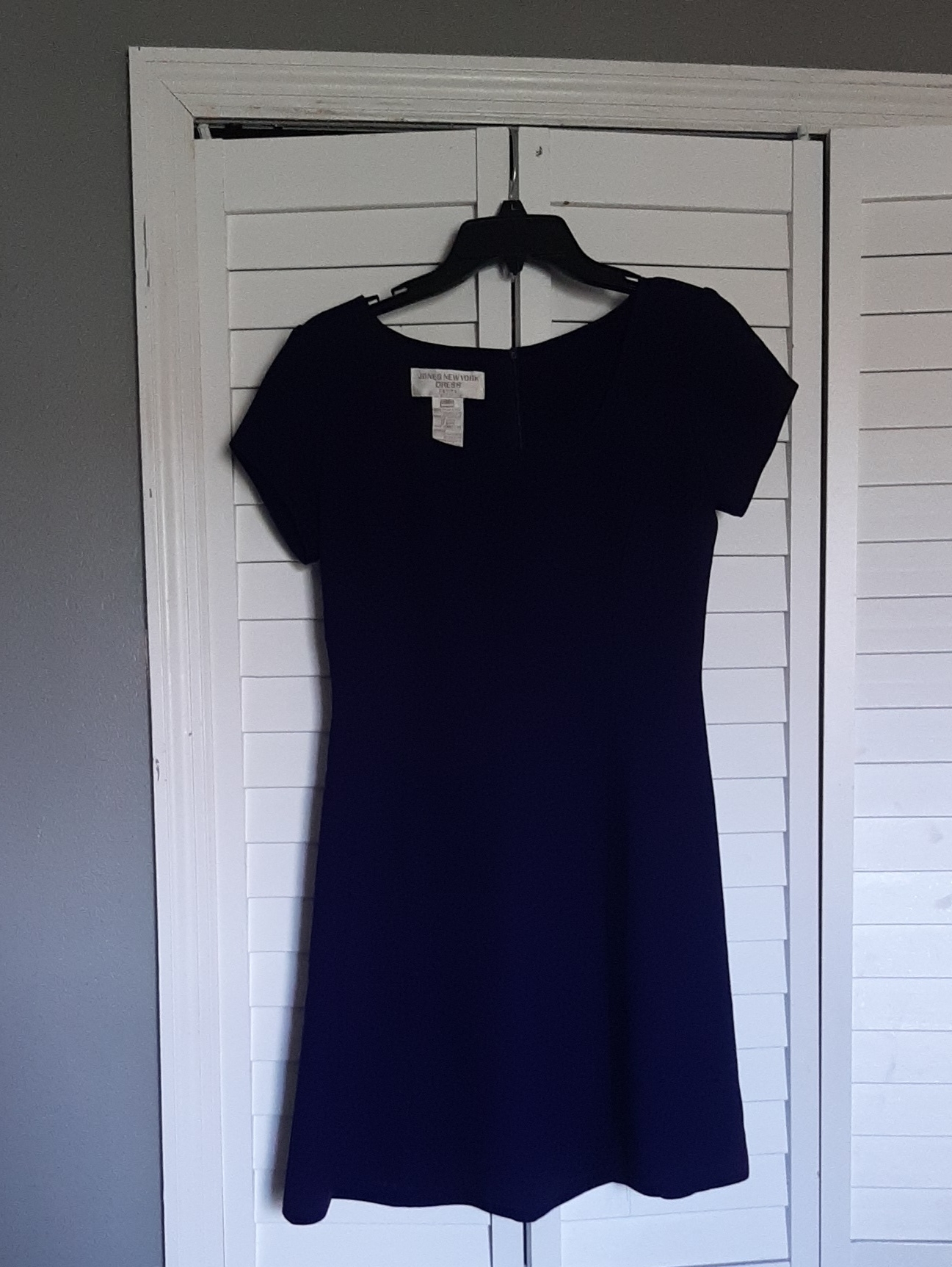Jones New York Navy Short-Sleeve Fit & Flare Dress